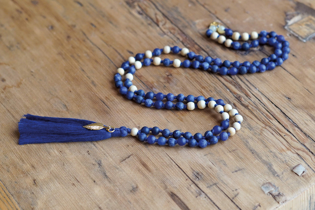 Mala Sodalith (Länge: ca. 50  cm) - YOGISHOP
