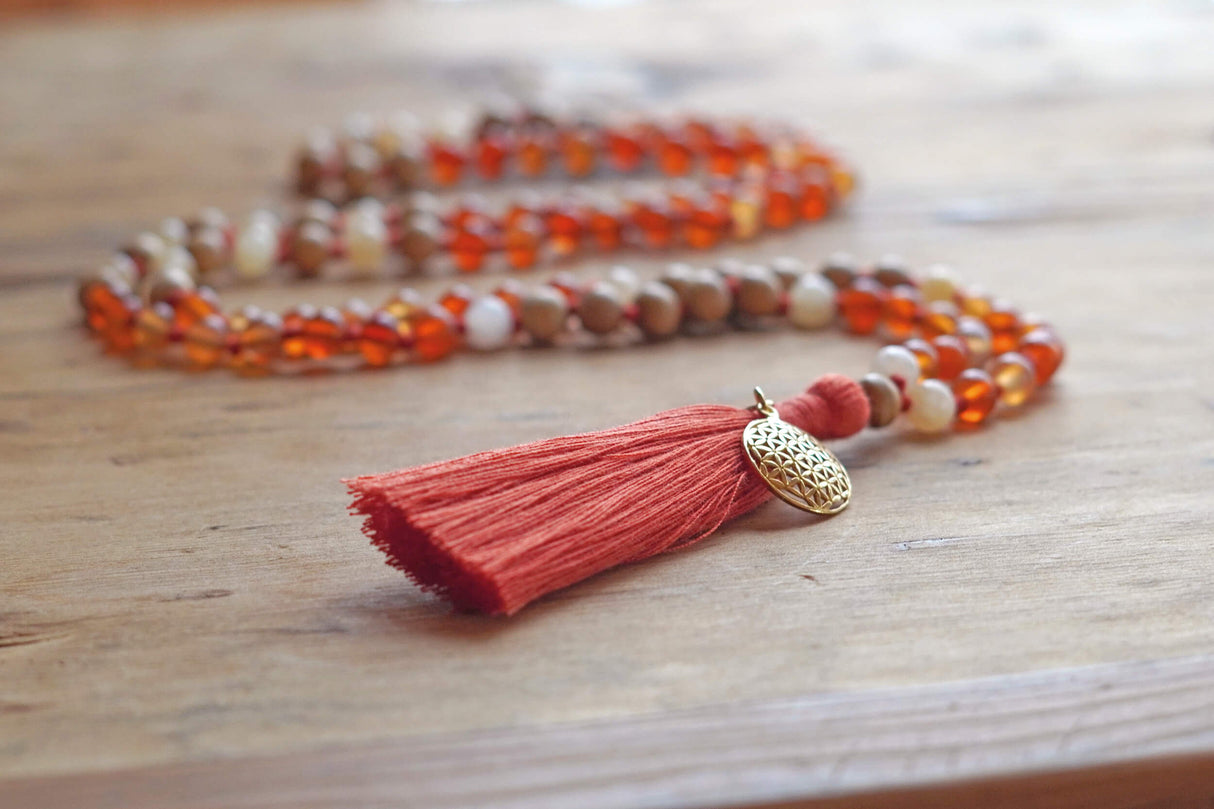 Mala Carneol (Länge: ca. 50 cm) - YOGISHOP