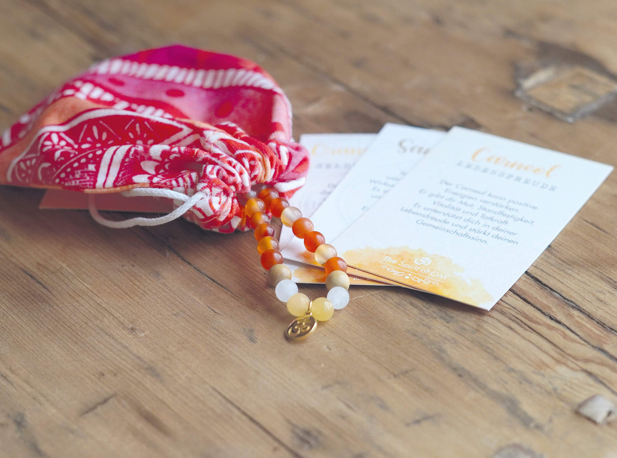 Armband Carneol (Größe: Medium 16,7 cm) - YOGISHOP