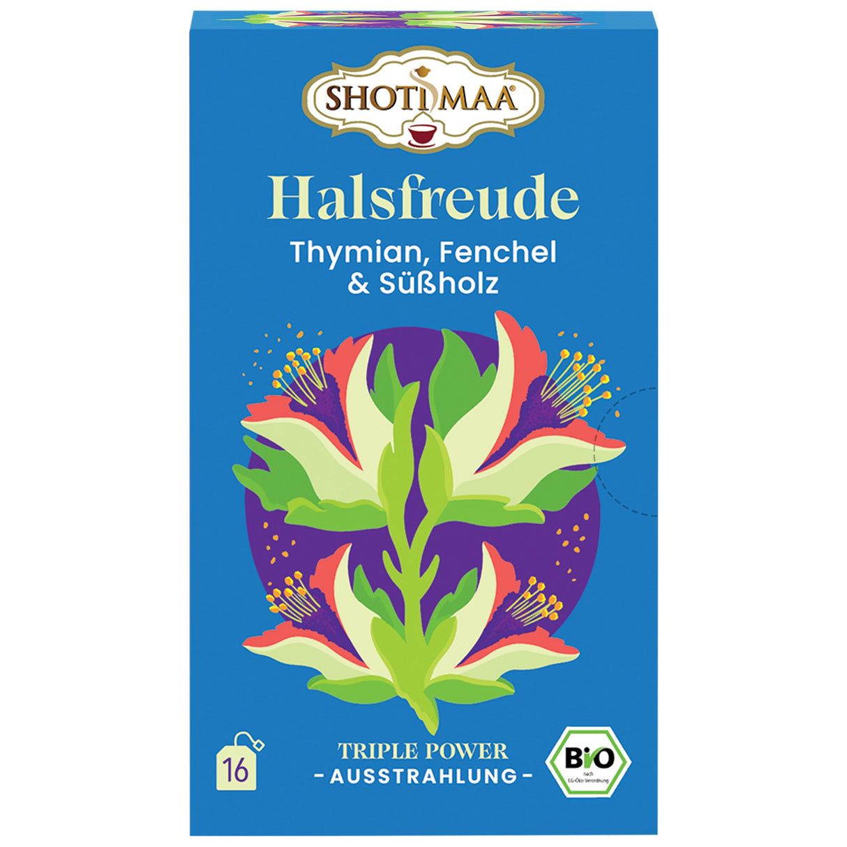 Bio Halsfreude Tee - Thymian Fenchel & Süßholz, 32 g - YOGISHOP