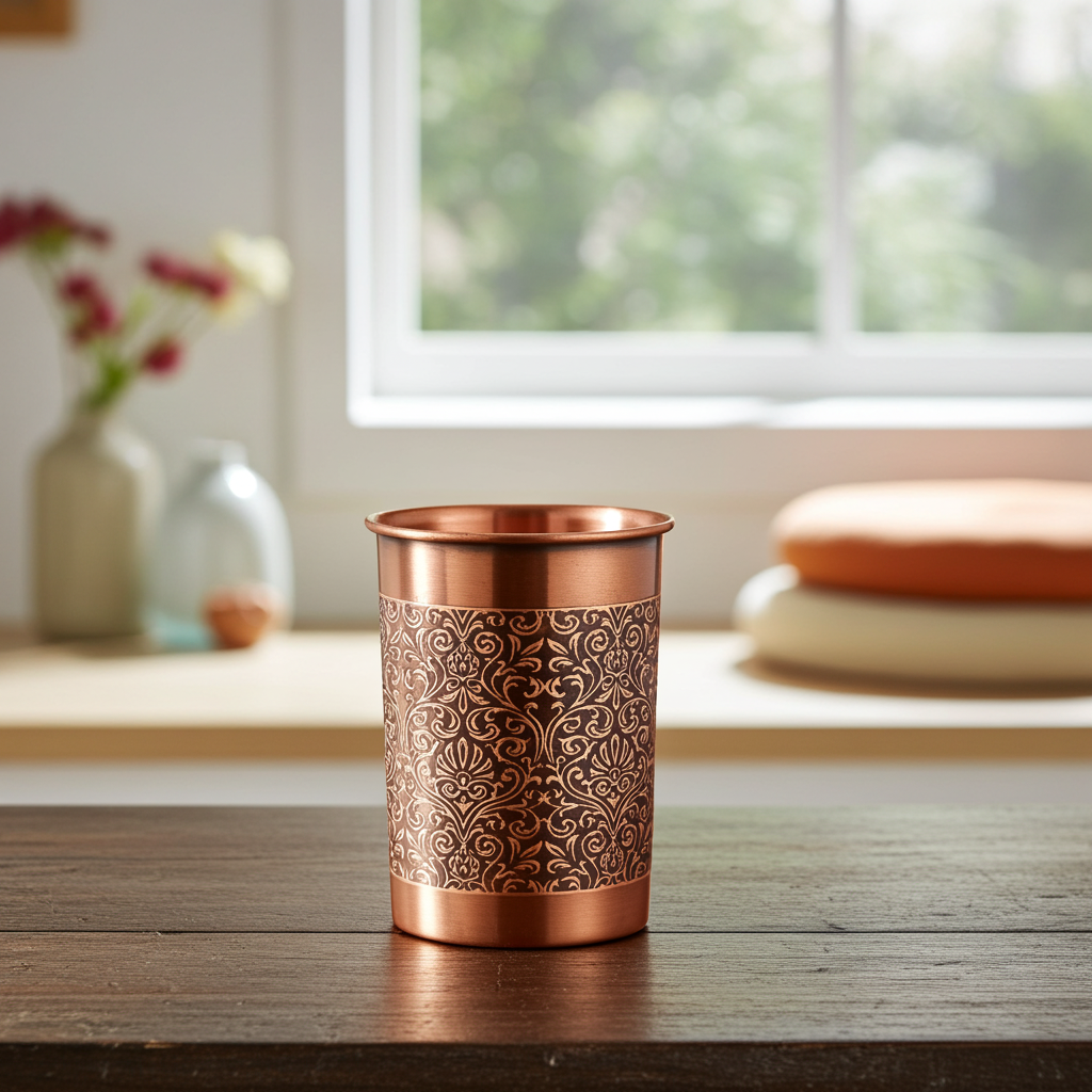 Kupferbecher dark vintage, 250 ml - AYURDEVA