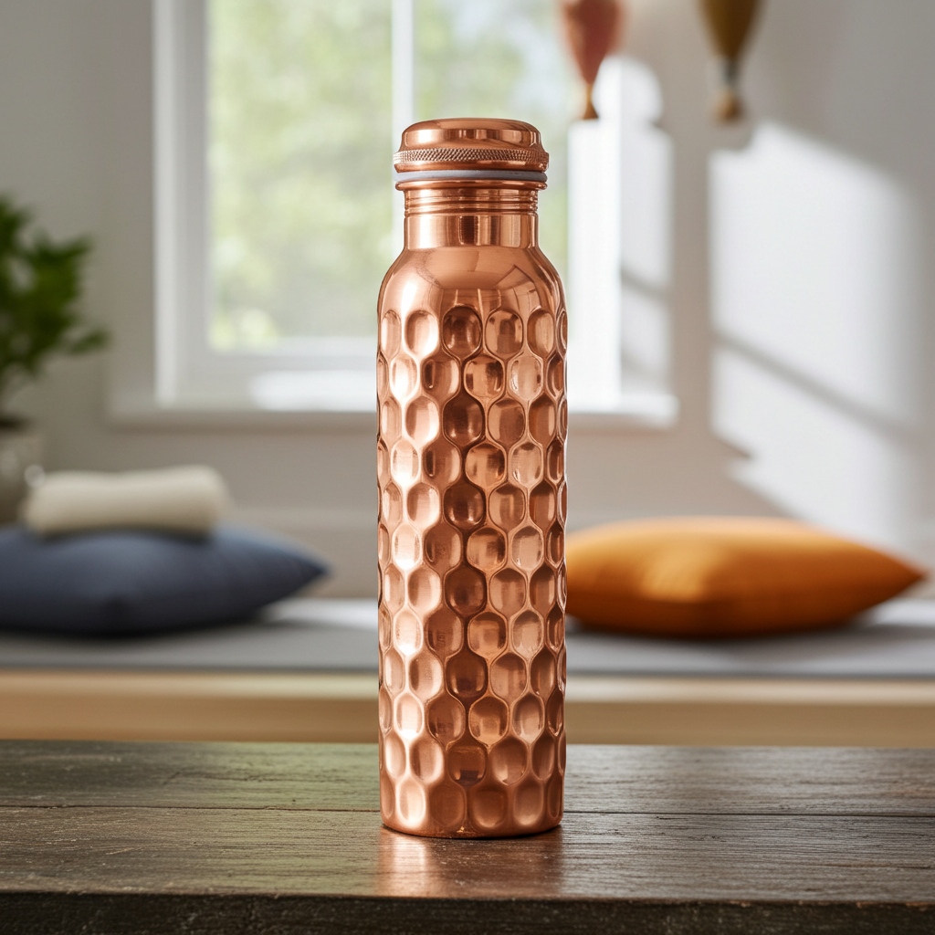 Kupferflasche diamant, 0,9 l - YOGISHOP