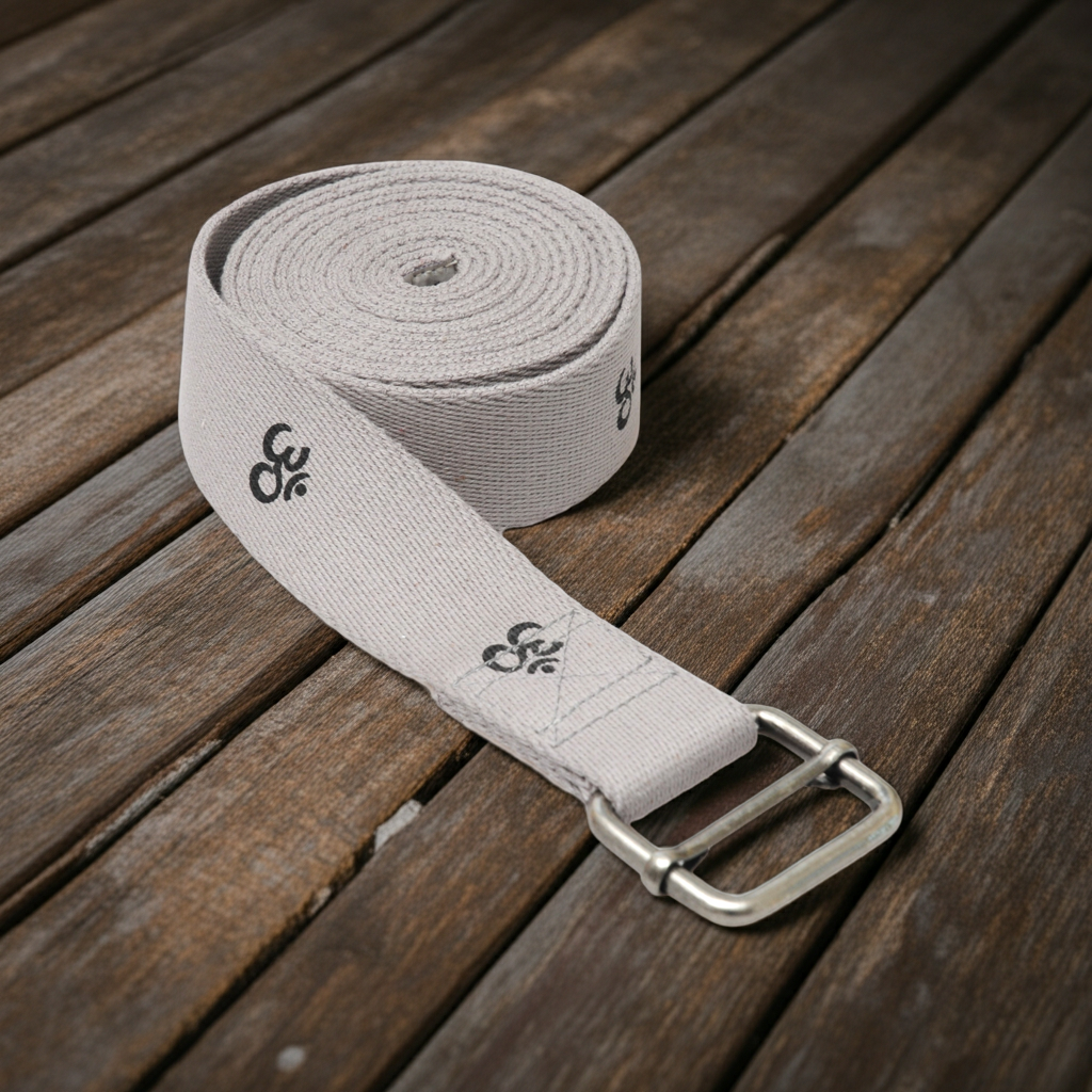 Yogagurt yogibelt® extra - OM - MB 260 cm - grey - AYURDEVA