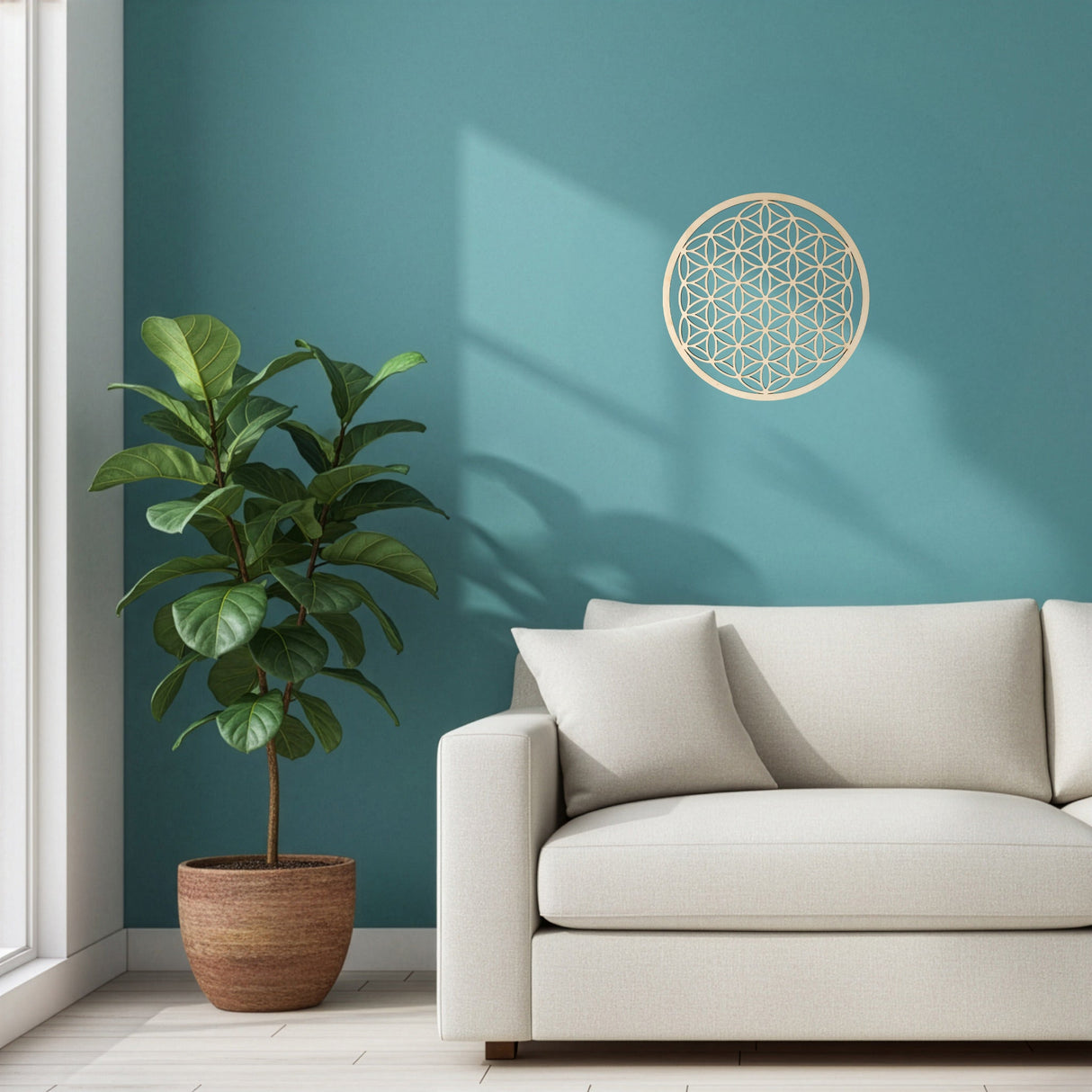 Blume des Lebens Wandschmuck aus Holz - YOGISHOP