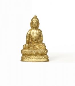 Buddha Statue aus Messing 5 cm - AYURDEVA