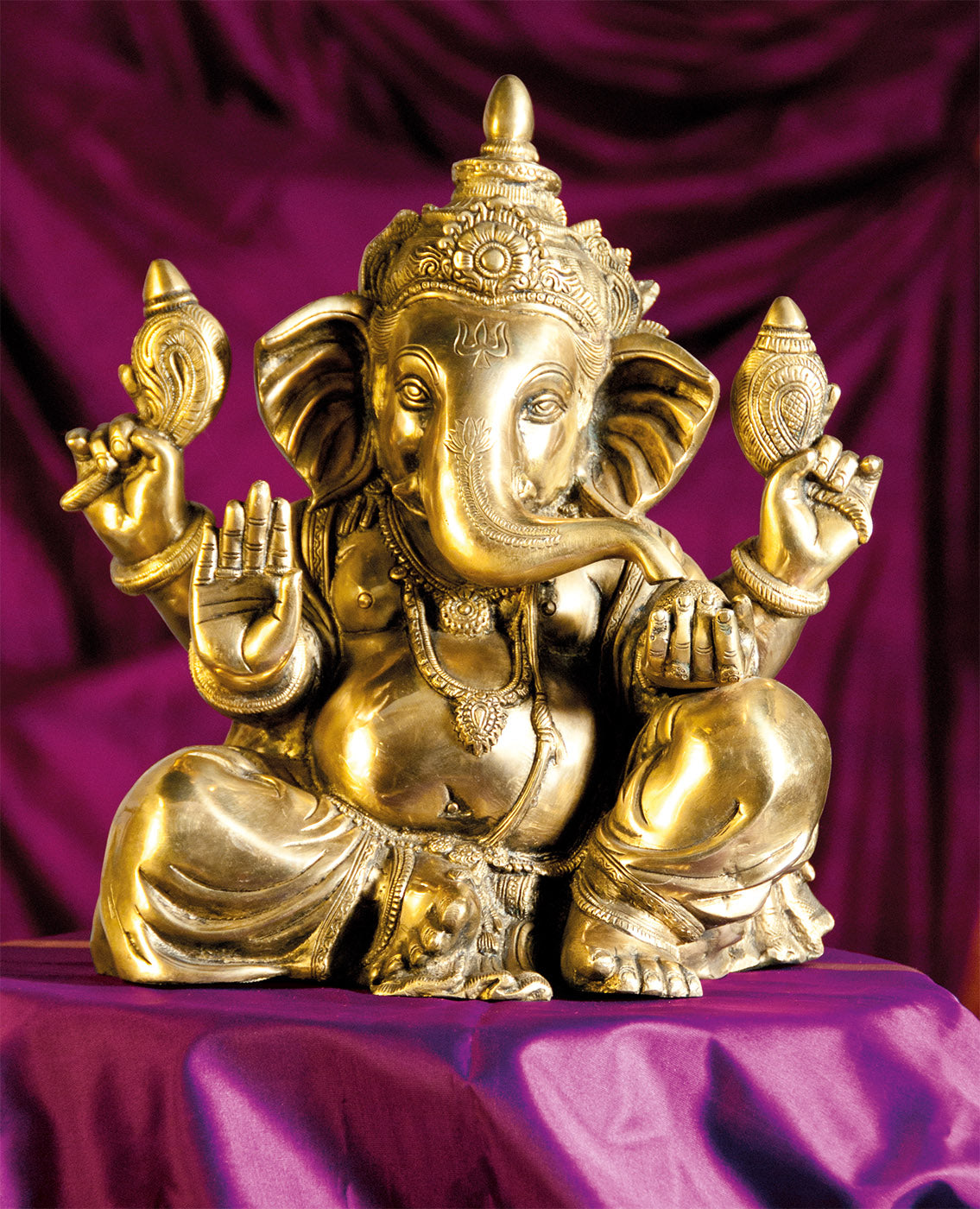 Ganesha-Statue aus Messing, 35cm - YOGISHOP