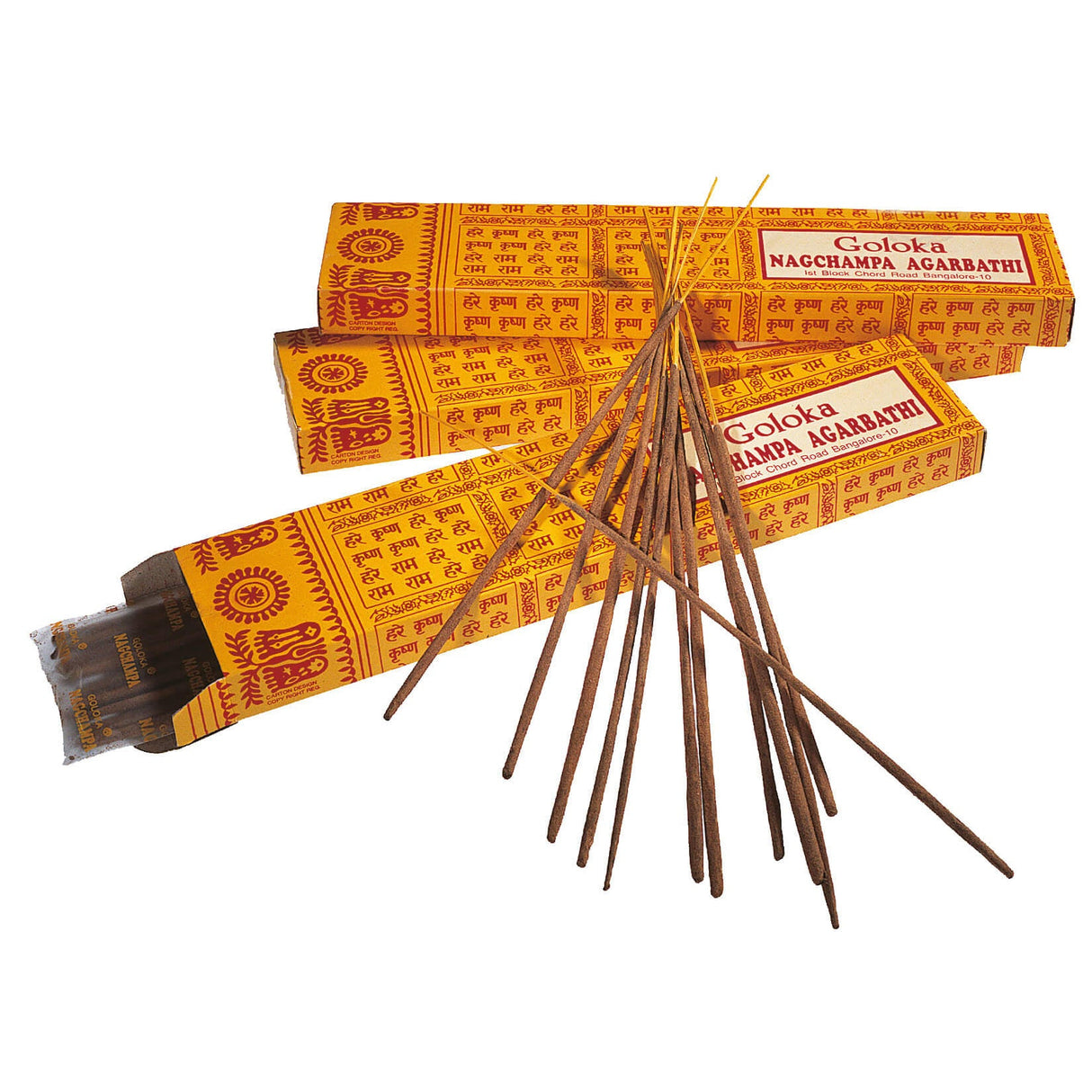 Goloka Nag Champa Räucherstäbchen, 15 g - AYURDEVA