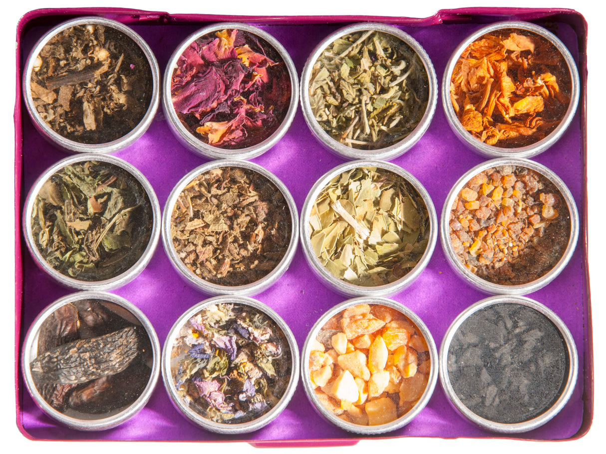 Räucher Set Liebe und Glück - 12 Döschen, 20 g - YOGISHOP