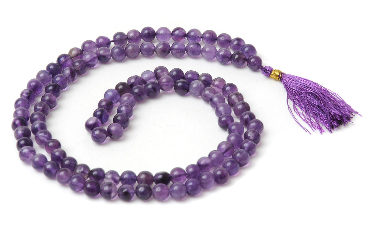 Mala-Kette aus Amethyst - YOGISHOP