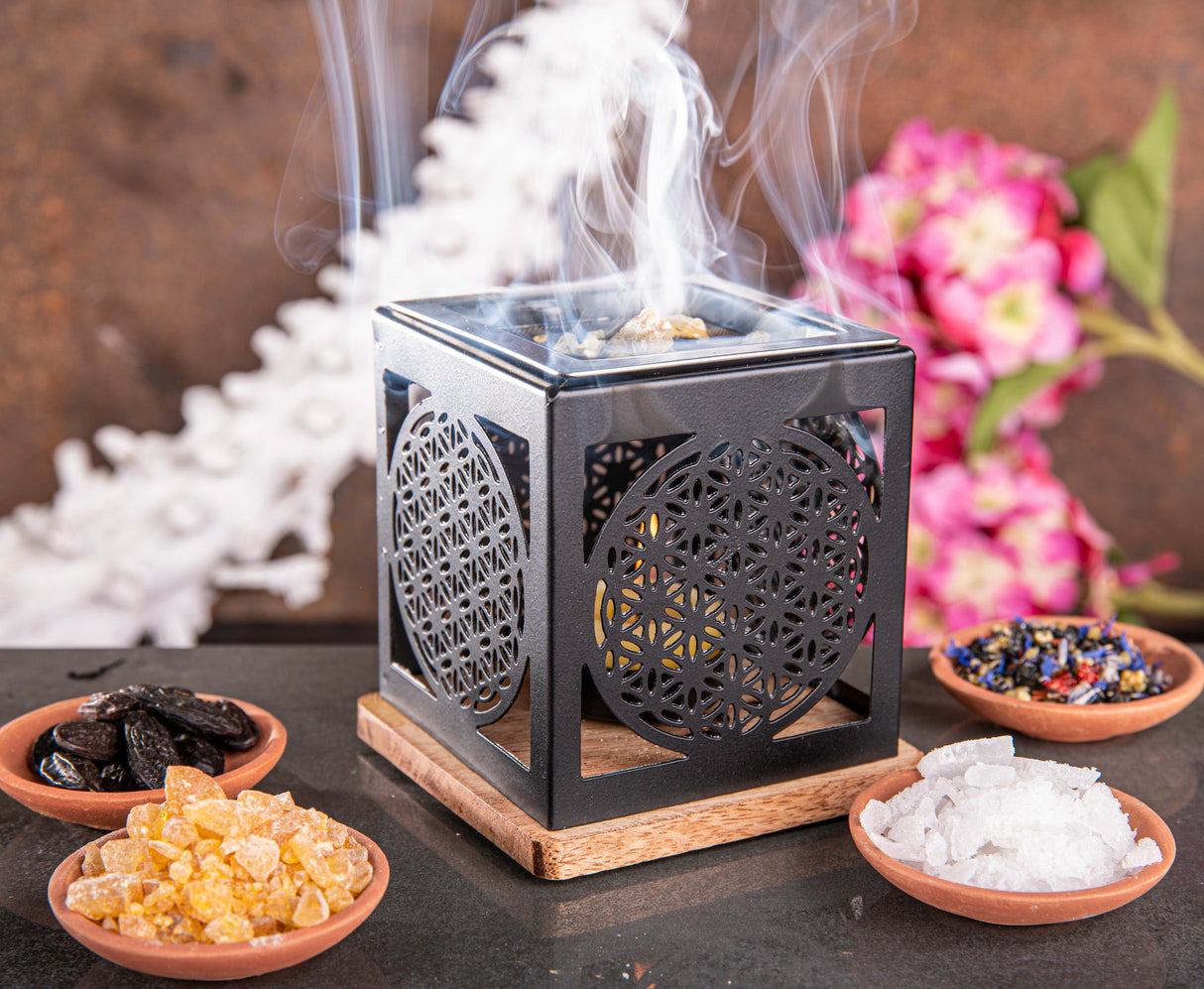 Räucherstövchen Blume des Lebens - YOGISHOP