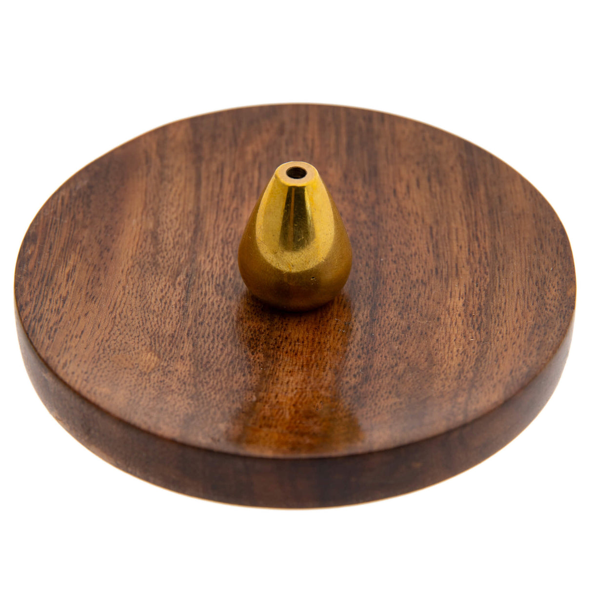 Messinghalter mit Holzschale - Noblesse