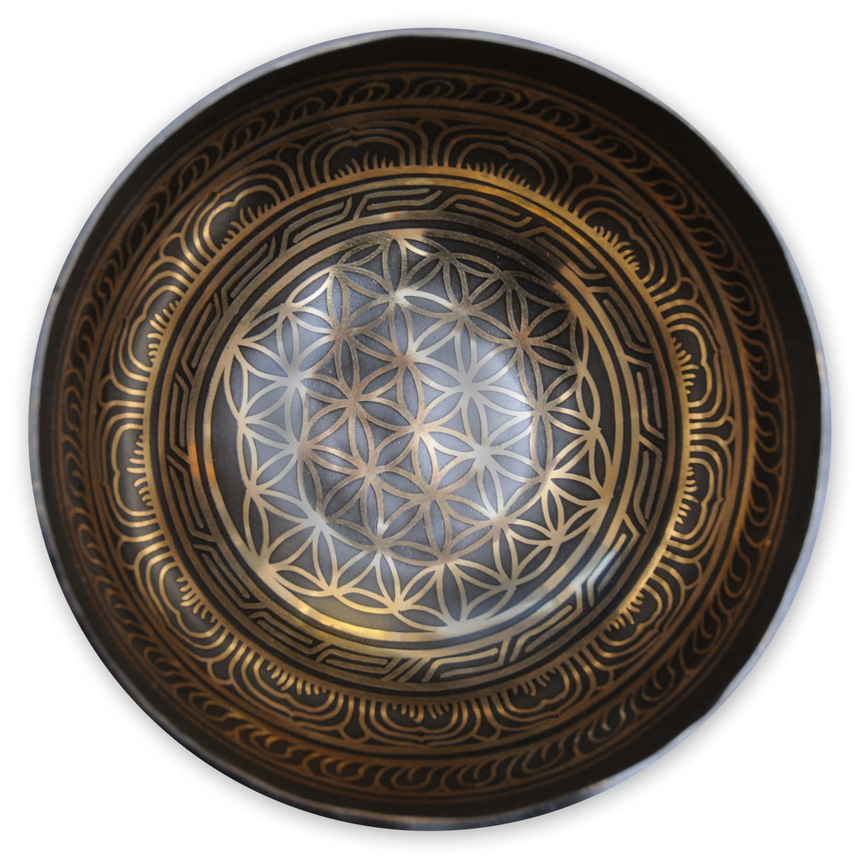 Klangschale „Flower of life“, Ø ca. 20 cm - YOGISHOP