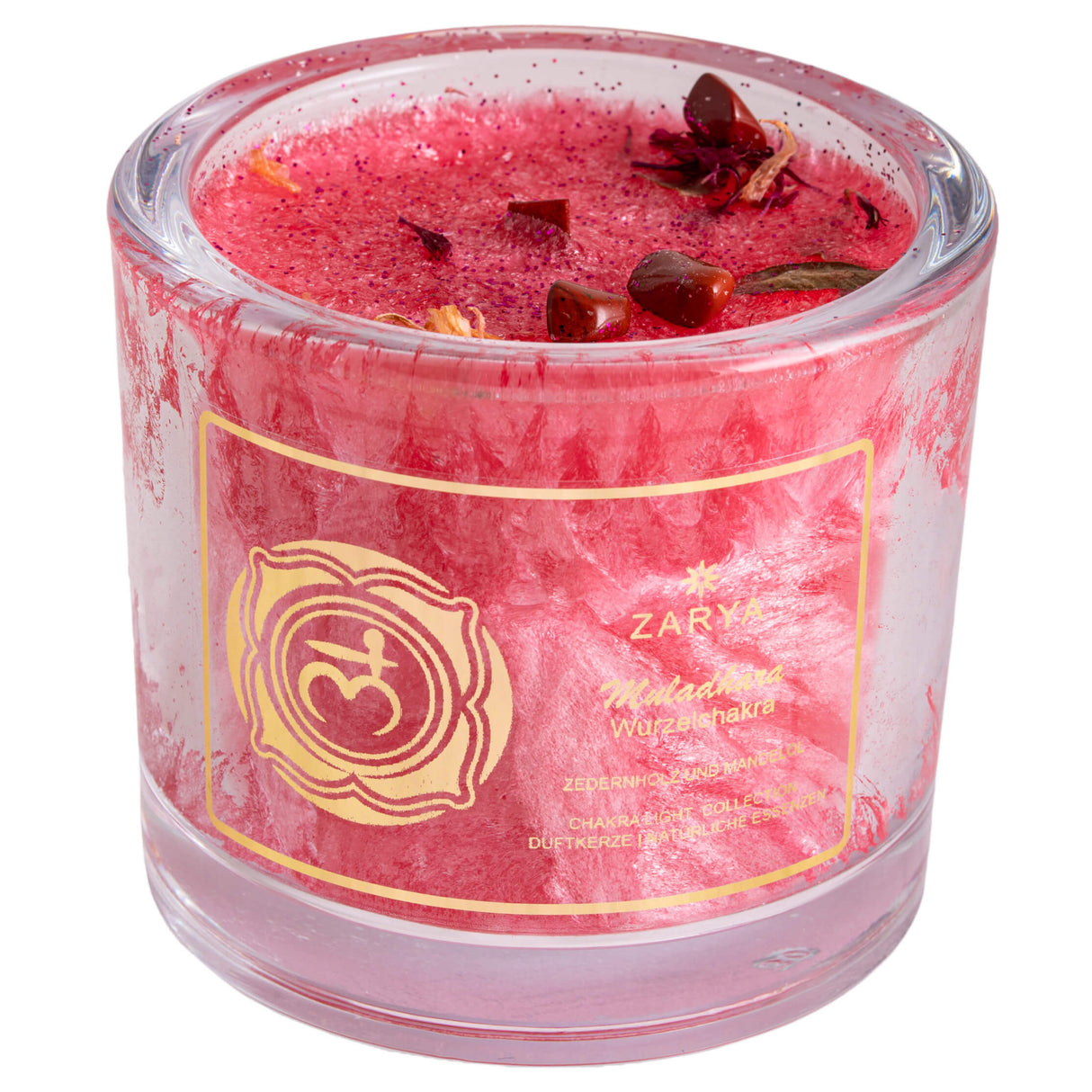 Chakra Kerze Wurzelchakra, H: 9 cm, ø 10 cm - YOGISHOP