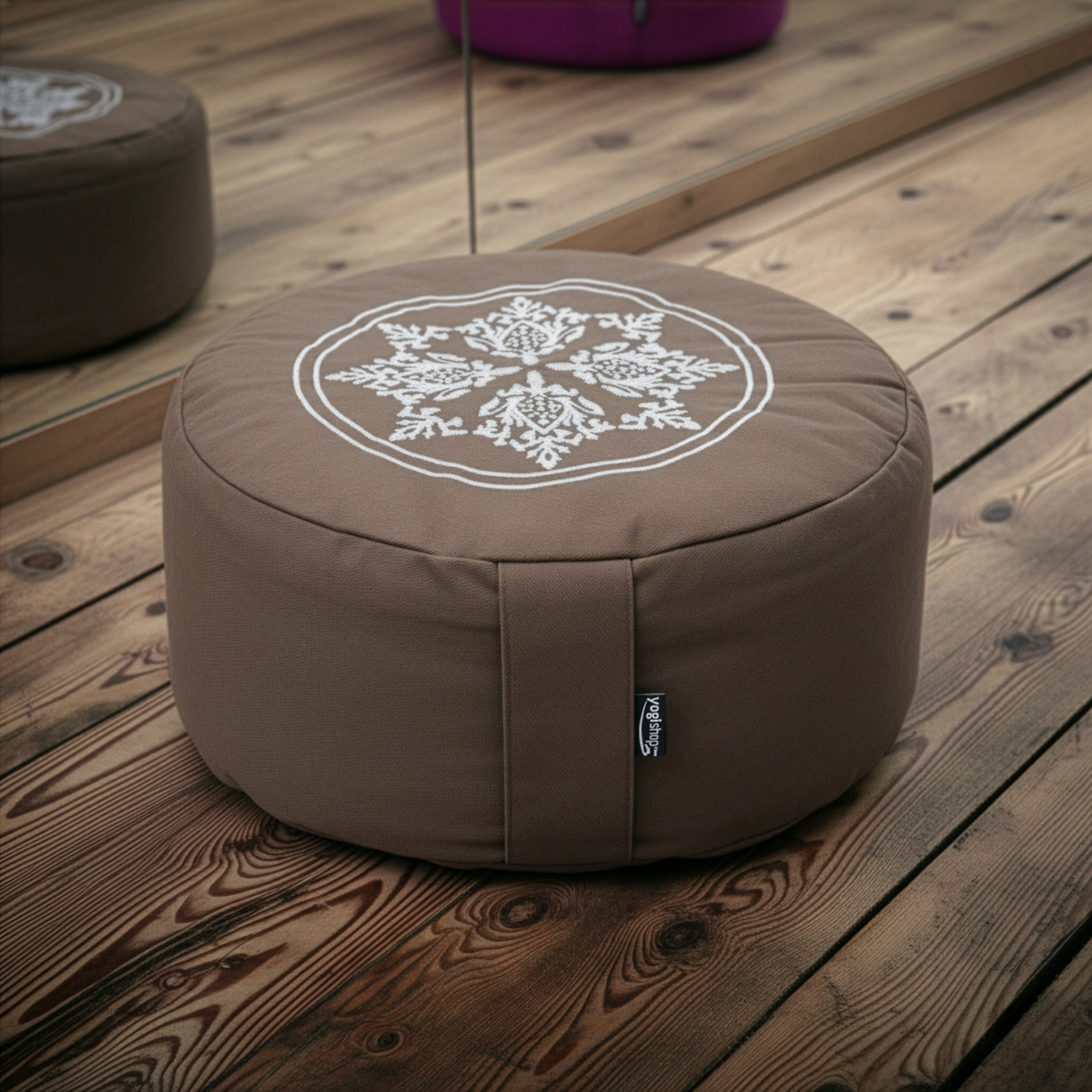 Meditationskissen rund - vintage - cotton - ø 30cm x 15cm - YOGISHOP