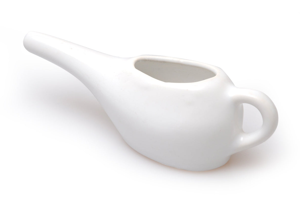 Nasenspülkännchen klein aus Keramik, weiss