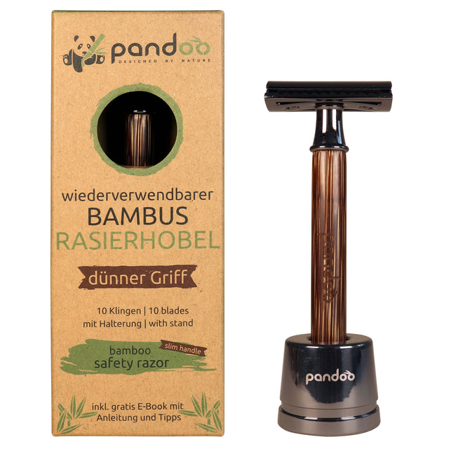Rasierhobel aus Bambus inkl. 10 Klingen - YOGISHOP
