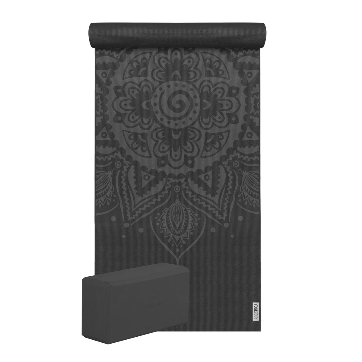 Yoga-Set Starter Edition - spiral mandala (Yogamatte + 1 Yogablock)