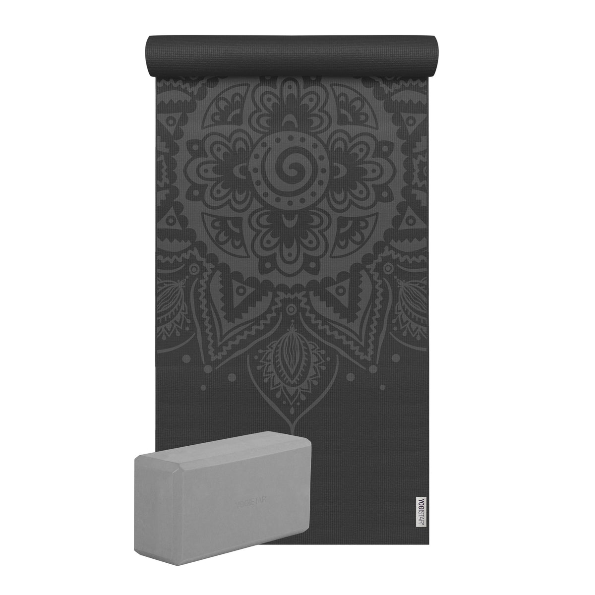 Yoga-Set Starter Edition - spiral mandala (Yogamatte + 1 Yogablock)