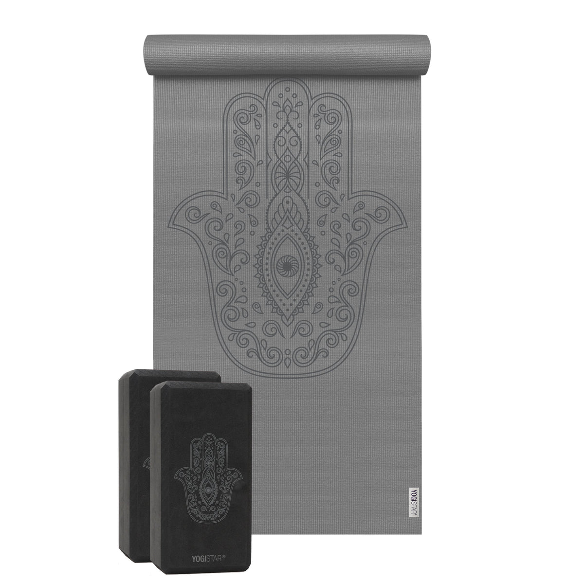 Yoga-Set Starter Edition - hand of fatima (Yogamatte + 2 Yogablöcke)