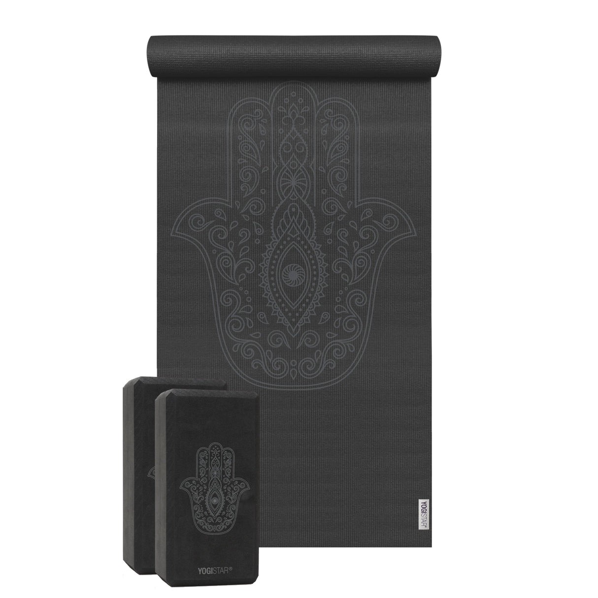 Yoga-Set Starter Edition - hand of fatima (Yogamatte + 2 Yogablöcke)