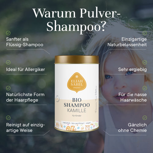 Bio Shampoo Powder für Kinder - Kamille, 100 g - YOGISHOP