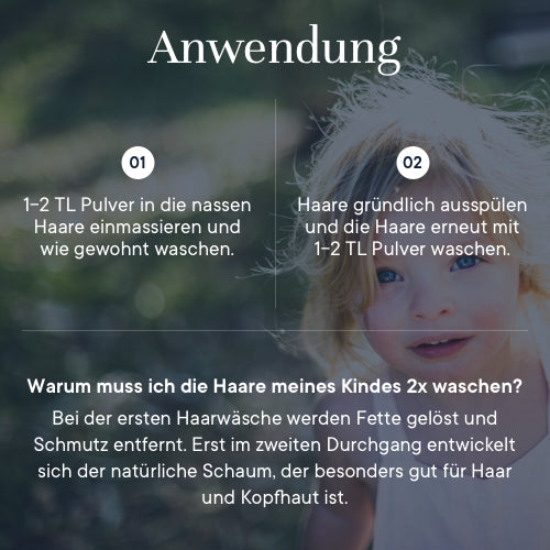 Bio Shampoo Powder für Kinder - Kamille, 100 g - YOGISHOP