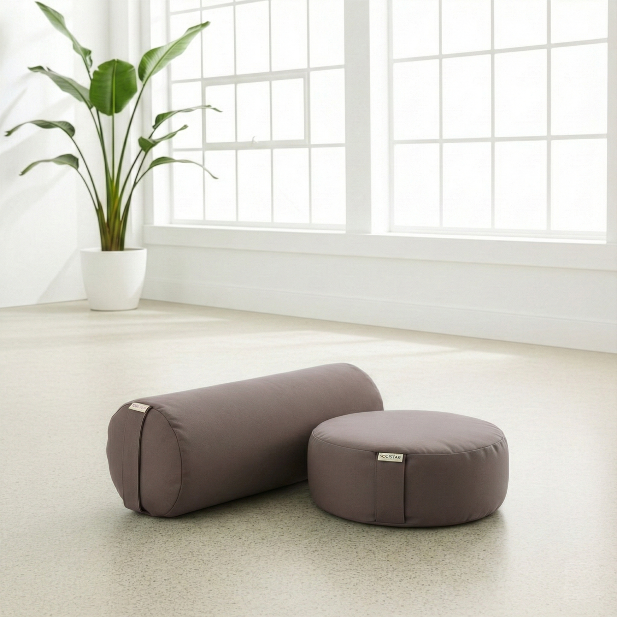 Yoga-Set Ananda (Meditationskissen Dhyana + Yoga-Bolster Samtosha) - YOGISHOP