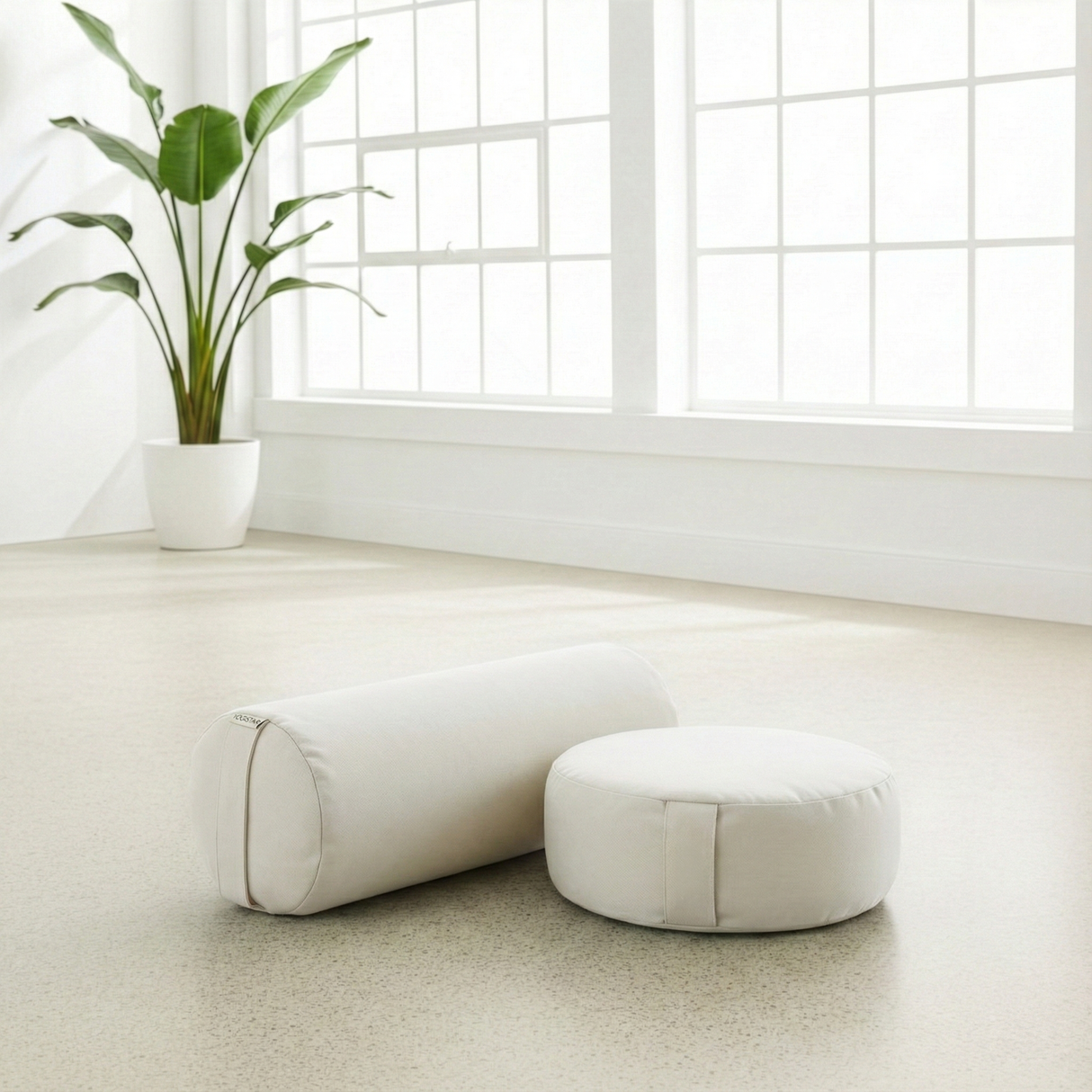 Yoga-Set Ananda (Meditationskissen Dhyana + Yoga-Bolster Samtosha) - YOGISHOP