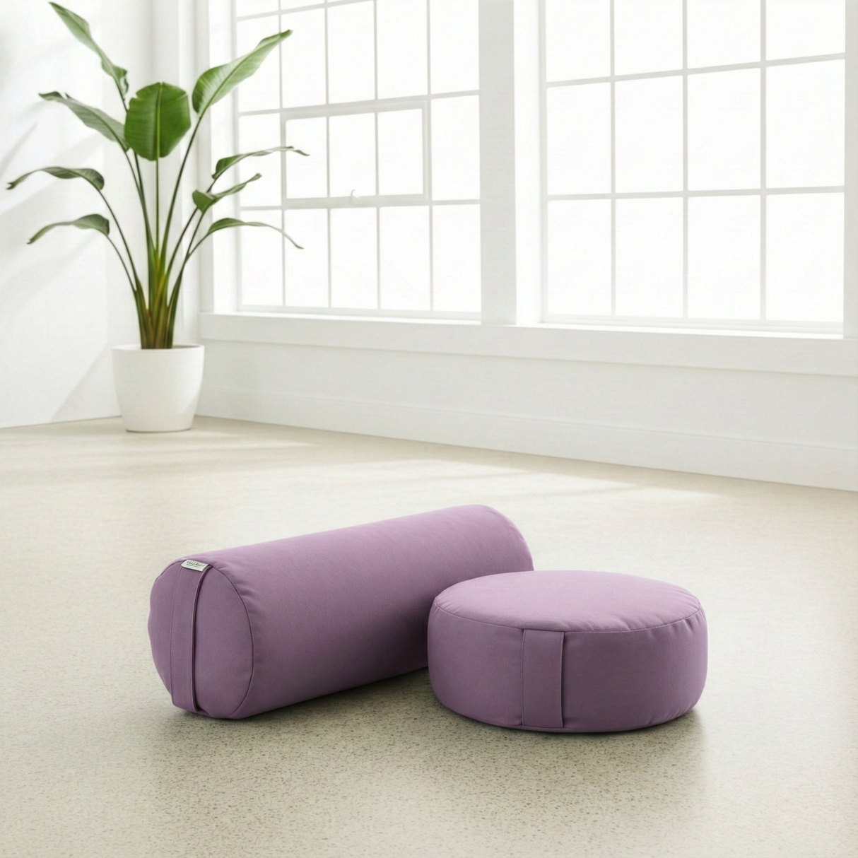 Yoga-Set Ananda (Meditationskissen Dhyana + Yoga-Bolster Samtosha) - YOGISHOP