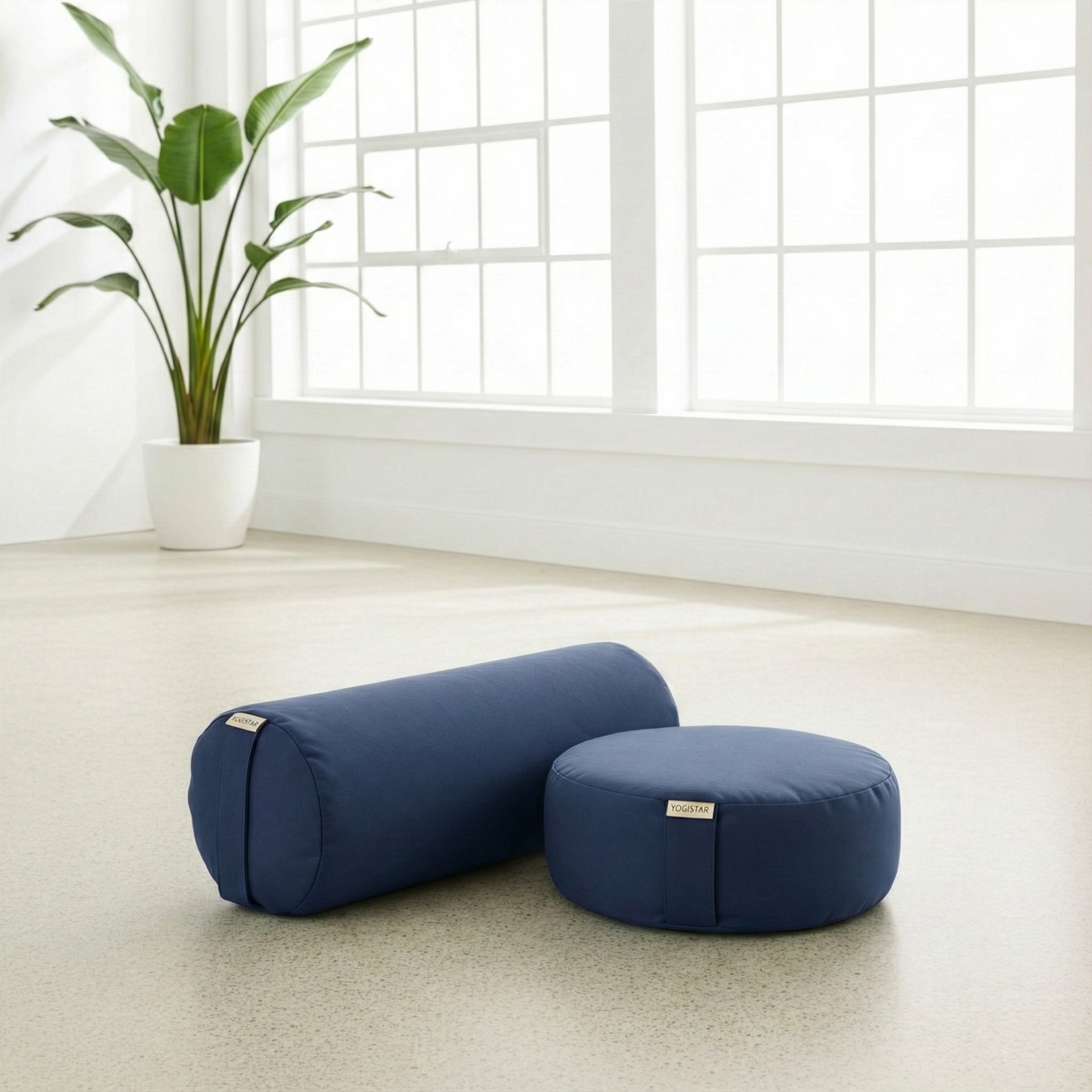 Yoga set Ananda (meditation cushion Dhyana + yoga bolster Samtosha)