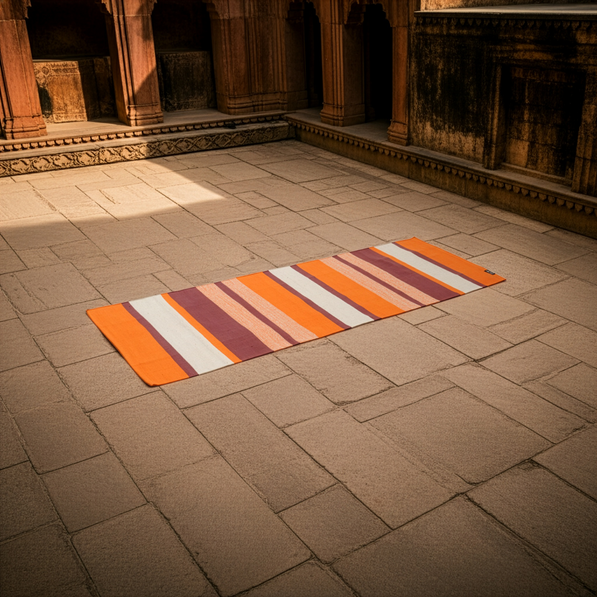 Yogateppich cotton rug - striped - AYURDEVA