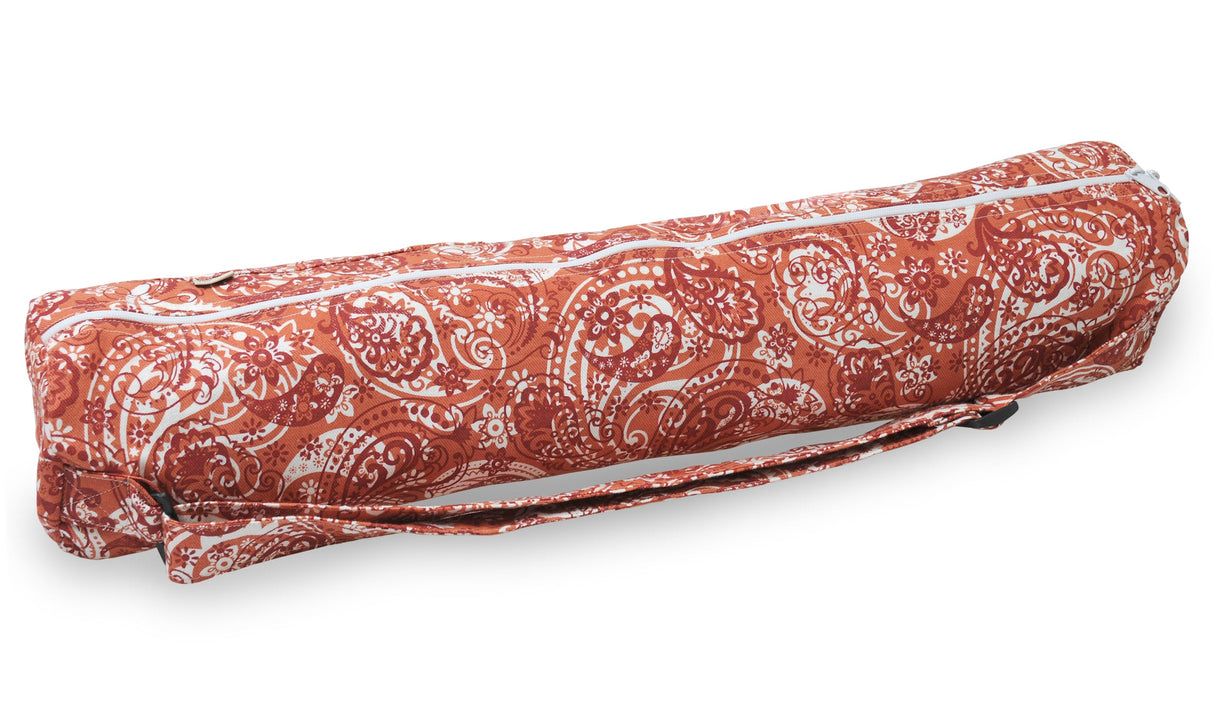 Yogatasche yogibag® basic - zip - cotton - art collection - 65 cm - paisley orange-red - YOGISHOP