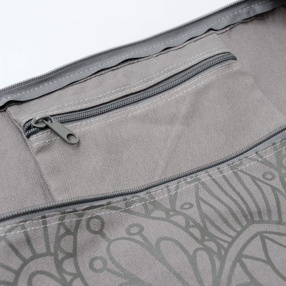 Yogatasche yogibag® basic - zip - cotton - art collection - 86 cm - lotus mandala - graphit - YOGISHOP