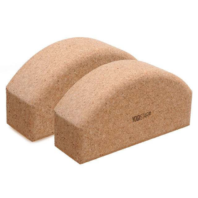Yogablock yogiblock® halbrund - cork - 2er-Set - YOGISHOP