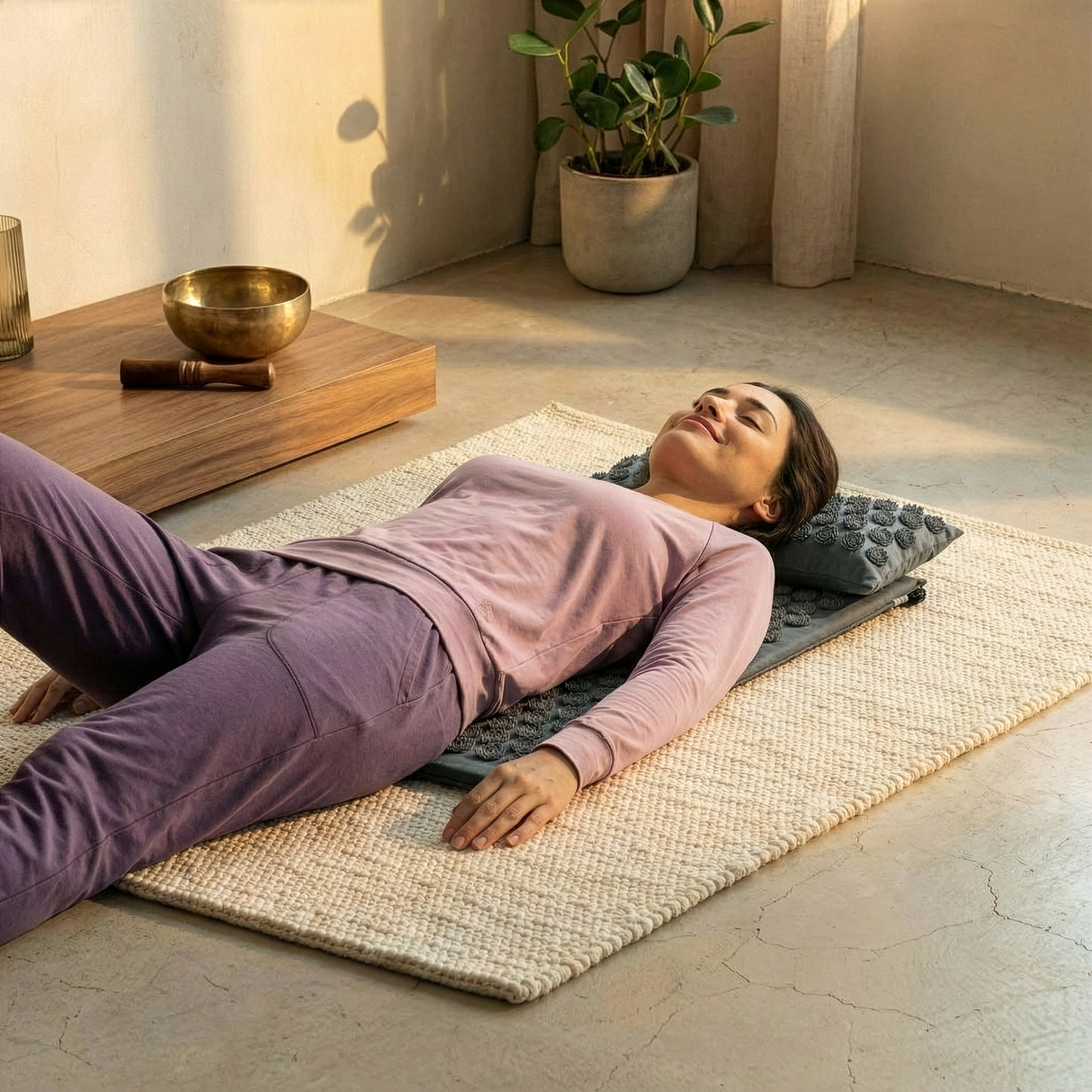 Akupressur-Set akupress relax lotus - Bio-Baumwolle - YOGISHOP