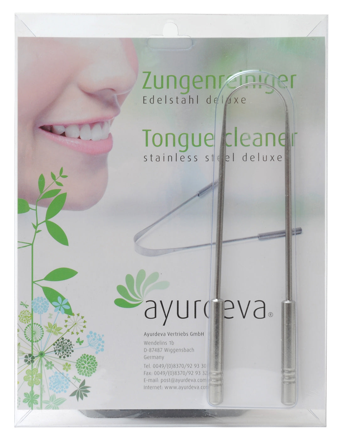 Zungenreiniger deluxe aus Edelstahl - AYURDEVA