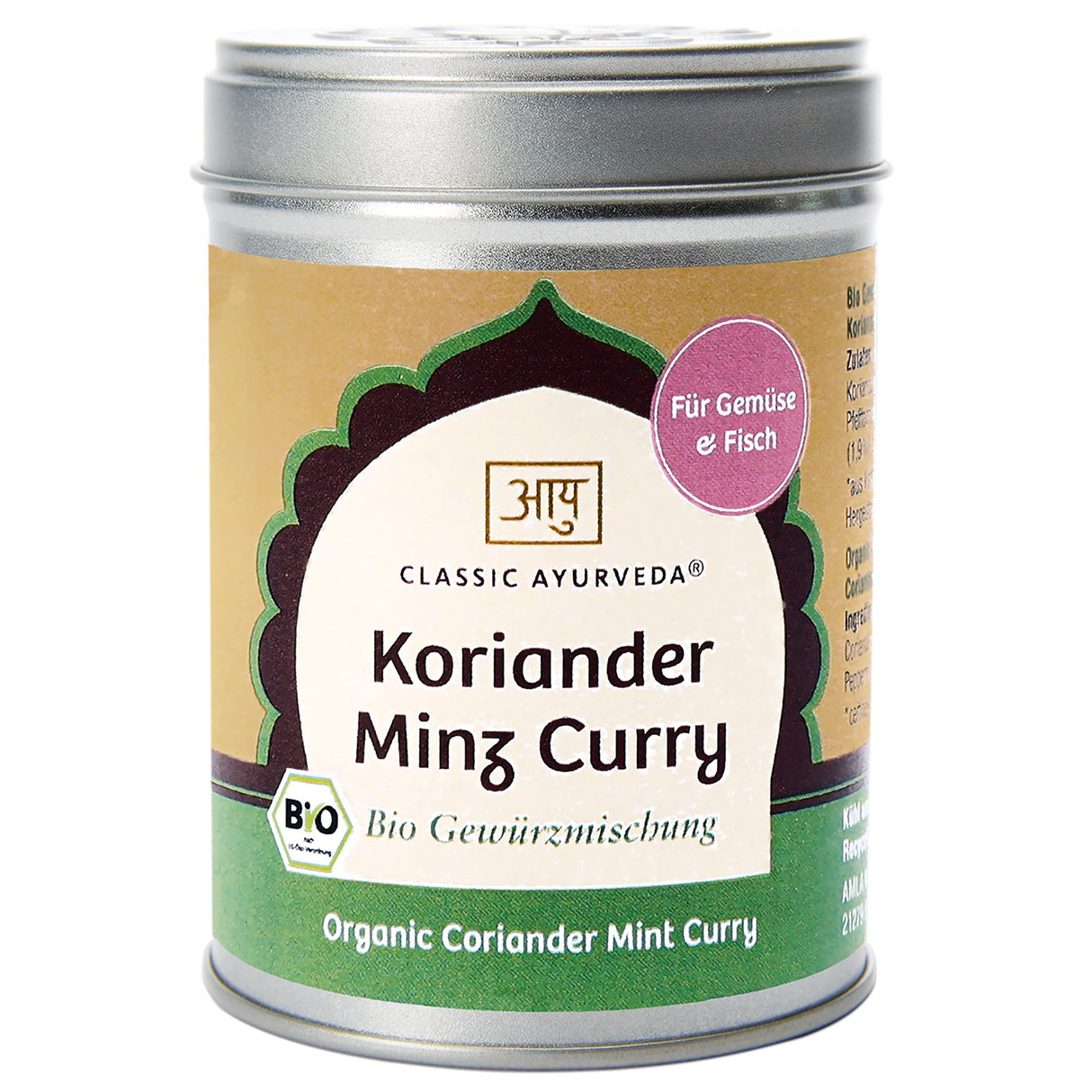 Bio Koriander Minz Curry Gewürzmischung, 80 g - YOGISHOP