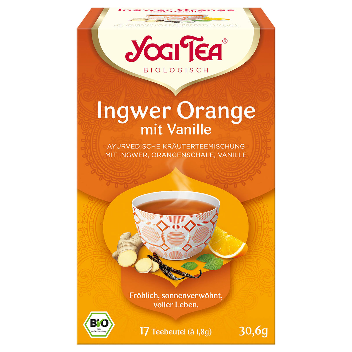 Bio Ingwer Orange mit Vanille Teemischung, 30,6 g - YOGISHOP