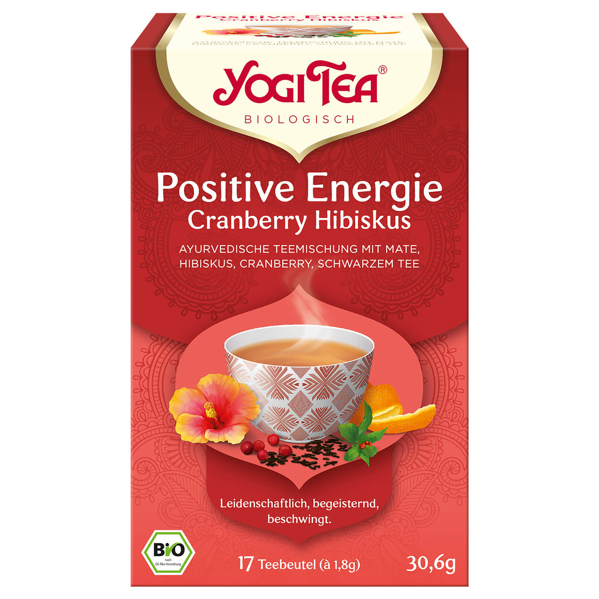 Bio Cranberry Hibiskus Teemischung, 30,6 g - YOGISHOP