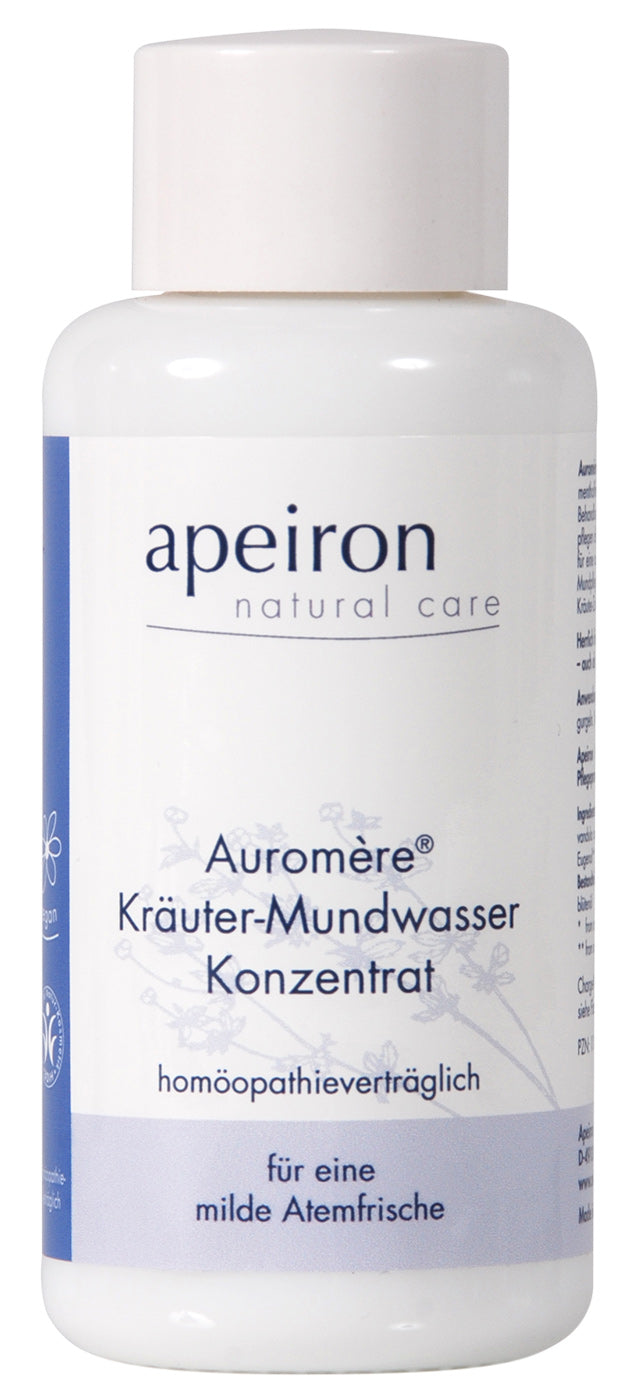Auromère Kräuter-Mundwasser Konzentrat, mentholfrei / homöopathieverträglich, 100 ml - YOGISHOP