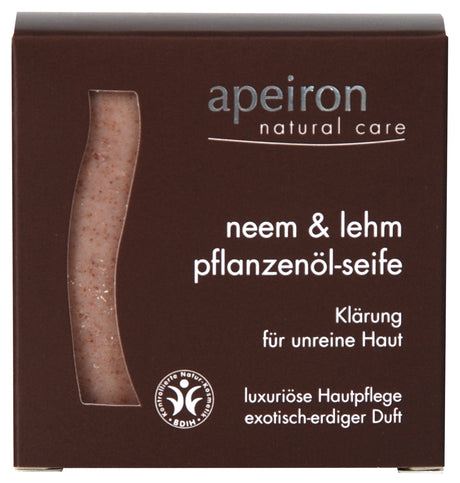 Neem & Lehm, ayurvedische Pflanzenöl-Seife, 100 g - YOGISHOP