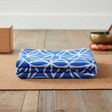 Baumwolldecke Blume des Lebens - blau - YOGISHOP