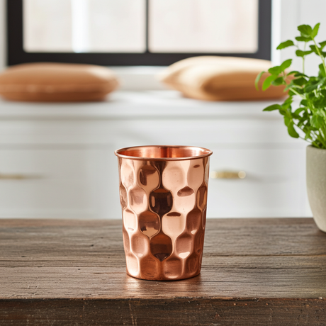 Kupferbecher diamant, 250 ml - YOGISHOP