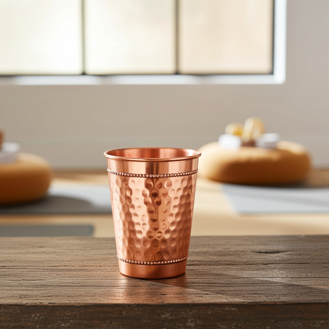 Kupferbecher gehämmert, 300 ml - AYURDEVA