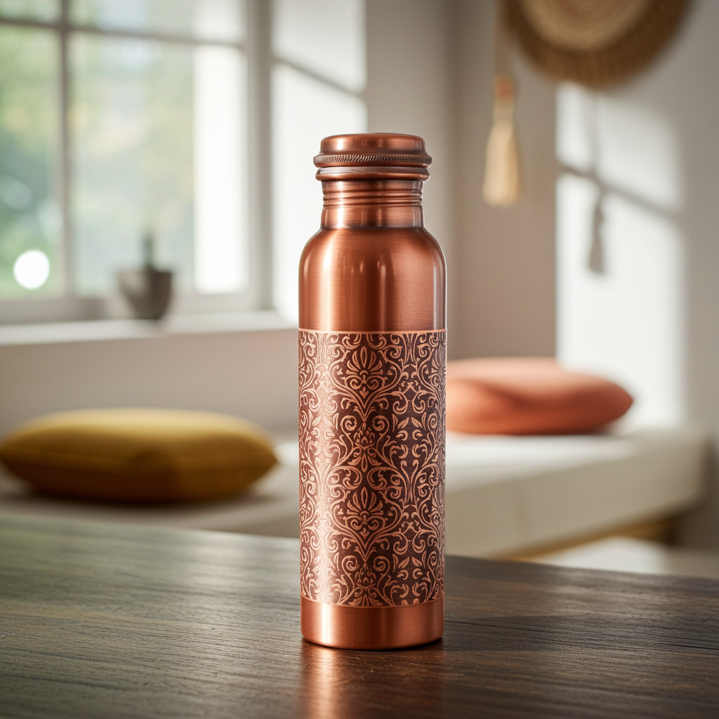 Kupferflasche dark vintage, 0,9 l - AYURDEVA