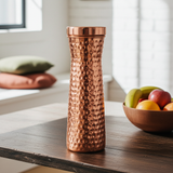 Kupferkaraffe mit Becher gehämmert, 1,1 l - AYURDEVA