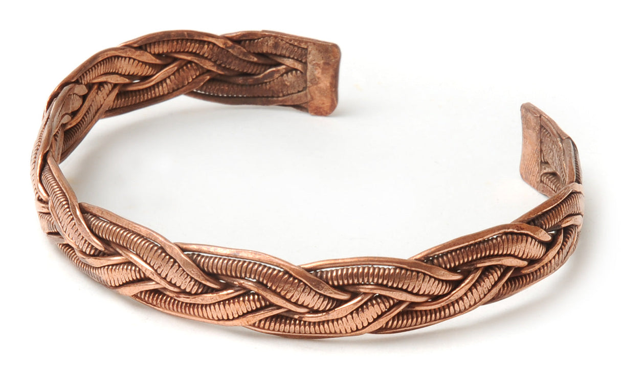 Geflochtener Kupferarmreif - YOGISHOP