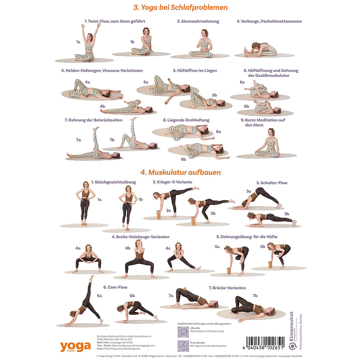 Mit Yoga durch die Wechseljahre Poster A4 - AYURDEVA