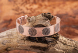 Kupferarmreif mit Blume des Lebens - YOGISHOP