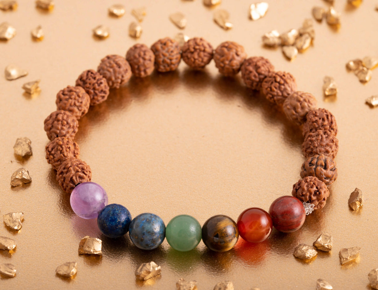 Rudraksha Armband - Chakra - YOGISHOP
